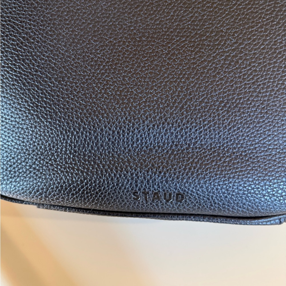 STAUD Pine Hobo Black Pebbled Leather Shoulder Bag - Picture 5 of 10